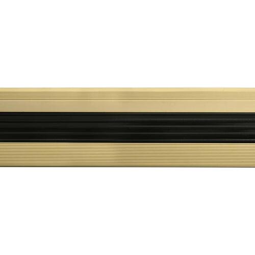 15 stk. L-formede trappelister 90 cm aluminium guldfarvet