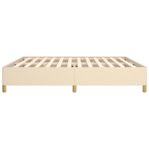 Sengeramme i stof 200x200 cm - cremefarvet dobbeltseng uden madras