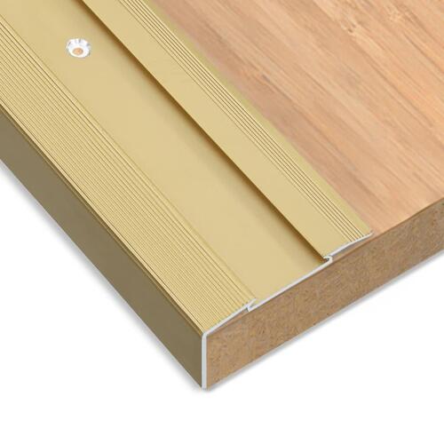 15 stk. L-formede trappelister 90 cm aluminium guldfarvet