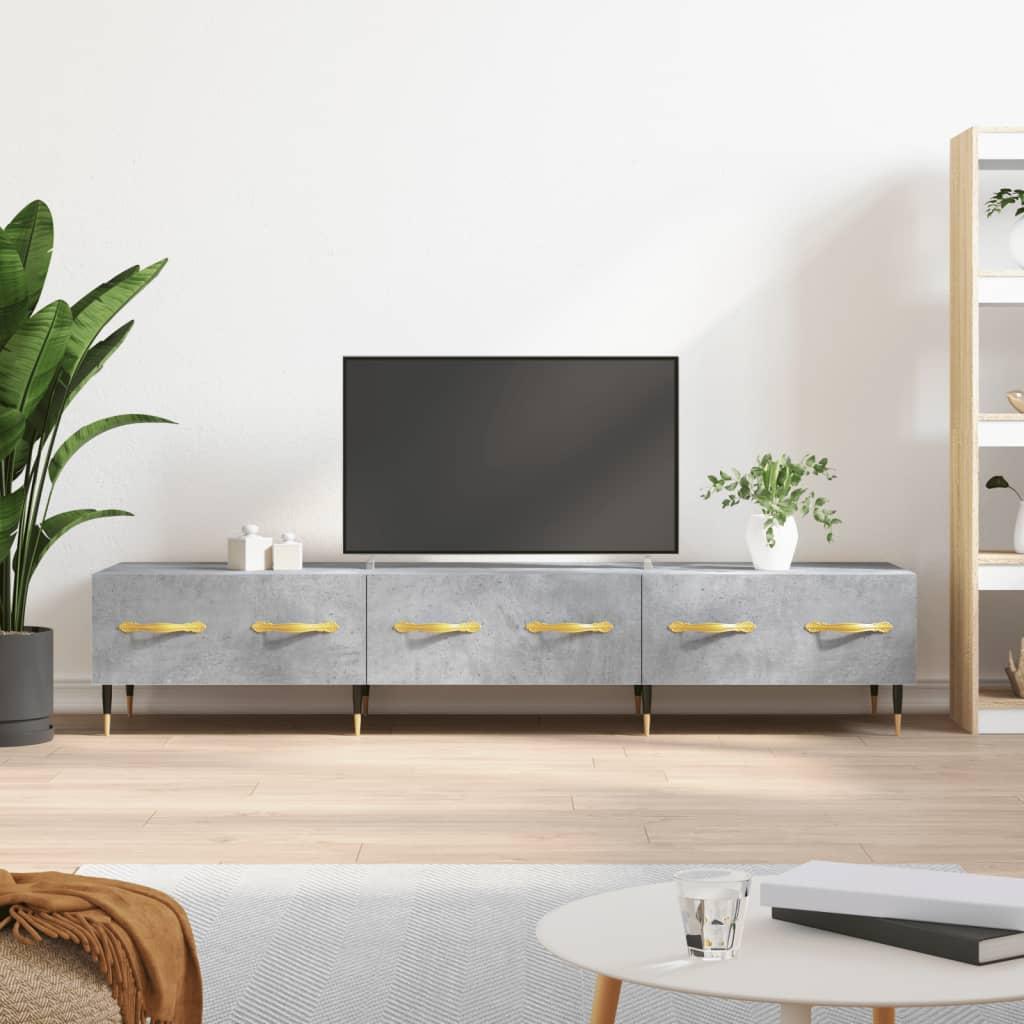 Tv-bord 150x36x30 cm konstrueret træ betongrå