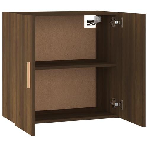 Vægskab 60x30x60 cm konstrueret træ brun egetræsfarve