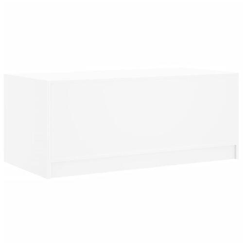 Sofabord med glaslåger 102x50x42 cm hvid