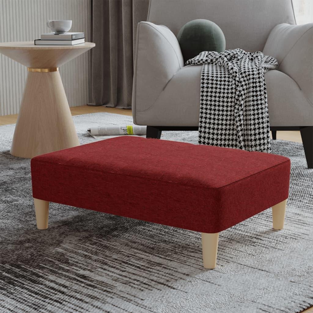 Fodskammel 78x56x32 cm stof vinrød