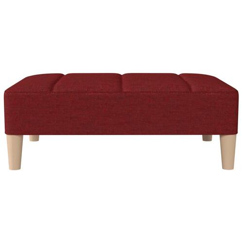 Fodskammel 78x56x32 cm stof vinrød