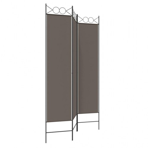 3-panels rumdeler i stof - 120×220 cm, antracitgrå