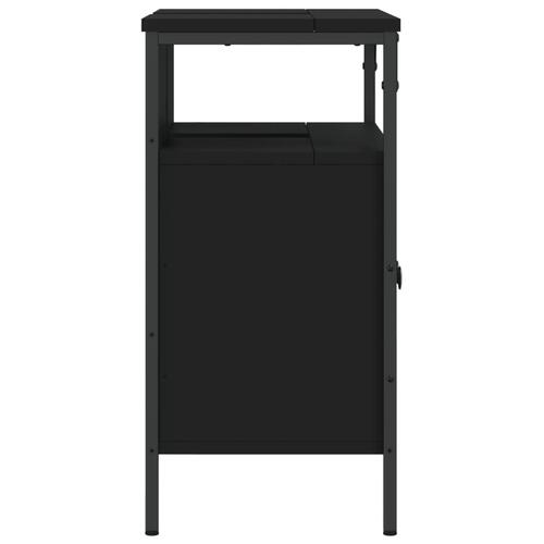 Underskab til håndvask 60x30x60 cm konstrueret træ sort