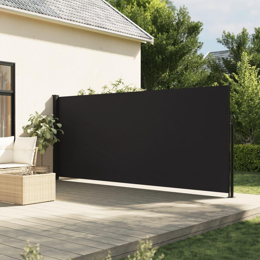 Sidemarkise 180x300 cm sammenrullelig sort