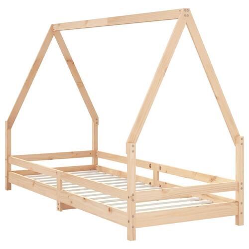 Sengeramme til juniorseng 80x200 cm massivt fyrretræ