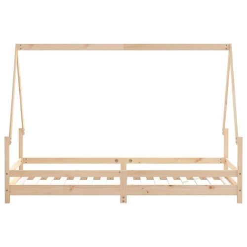 Sengeramme til juniorseng 80x200 cm massivt fyrretræ