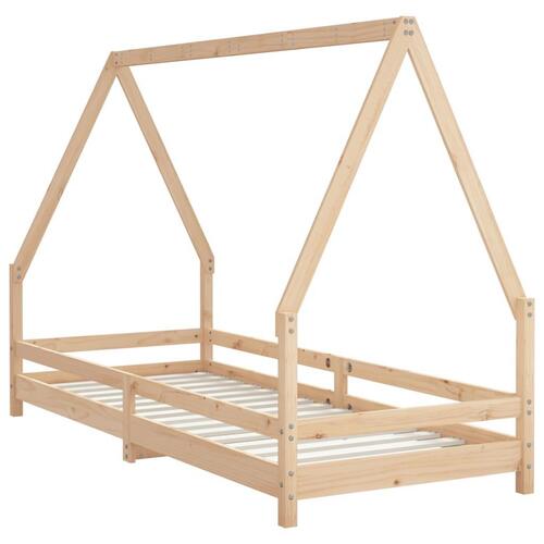Sengeramme til juniorseng 80x200 cm massivt fyrretræ