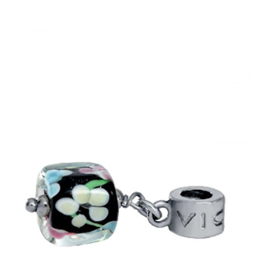 Charm i sølv - VMM0179-25, sort, 1 cm