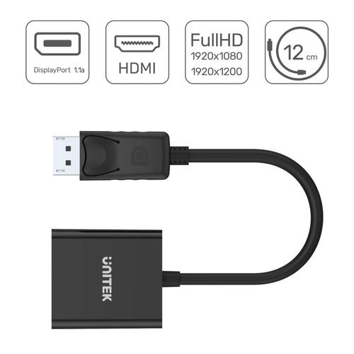 DisplayPort til HDMI-adapter Unitek Y-5118DA Sort