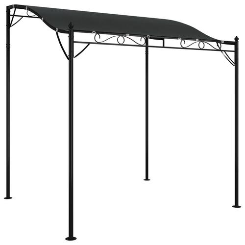 Baldakin 2x2,3 m 180 g/m² stof og stål antracitgrå