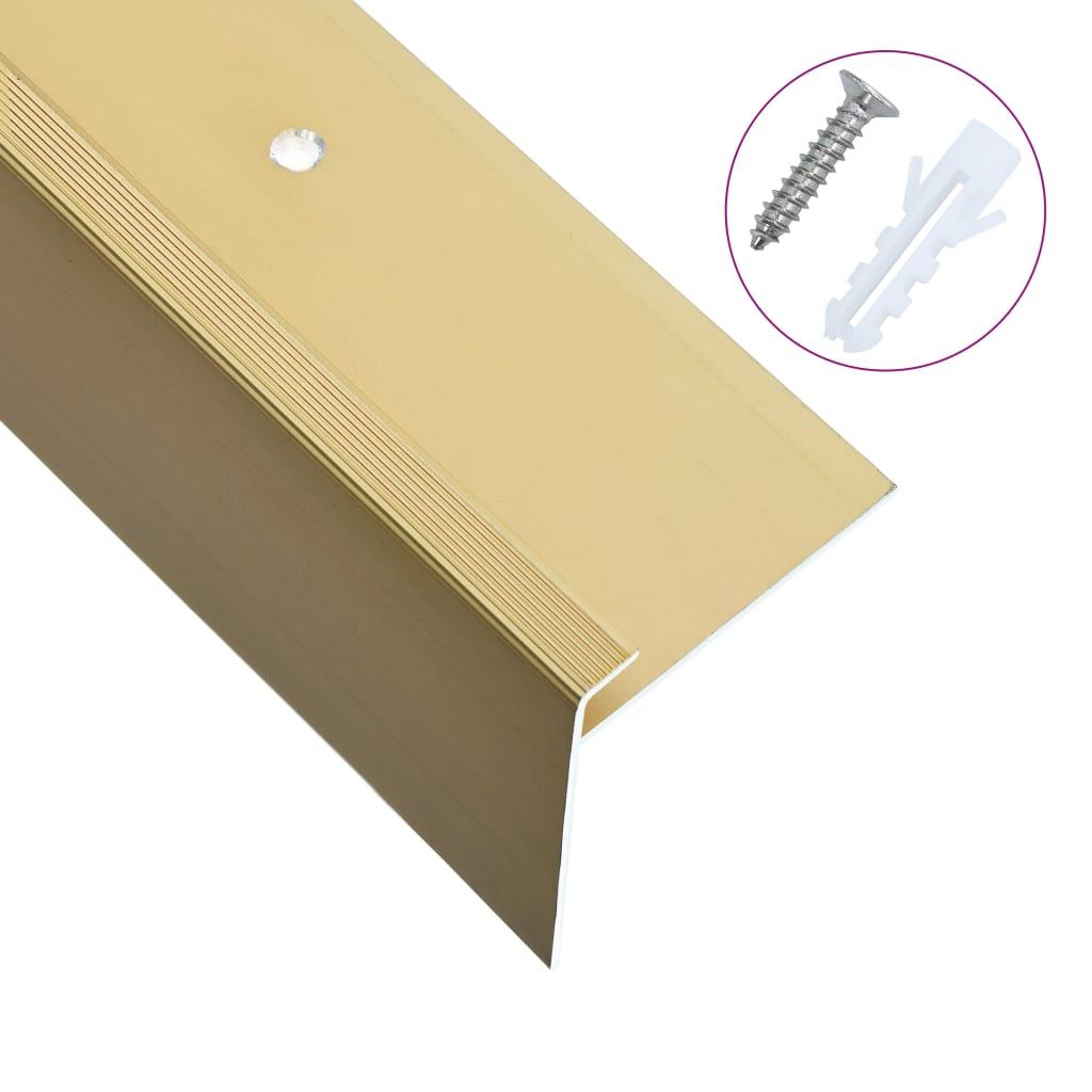 15 stk. trappelister F-facon 134 cm aluminium guldfarvet