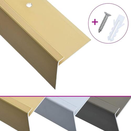 15 stk. trappelister F-facon 134 cm aluminium guldfarvet