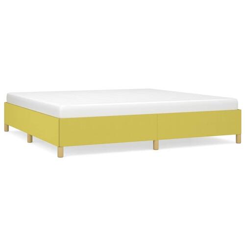 Sengeramme uden madras Grøn 200x200 cm Stof