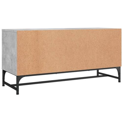 Skab med glaslåger 102x37x50 cm betongrå
