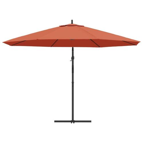 Hængeparasol med aluminiumstang 350 cm terracottafarvet