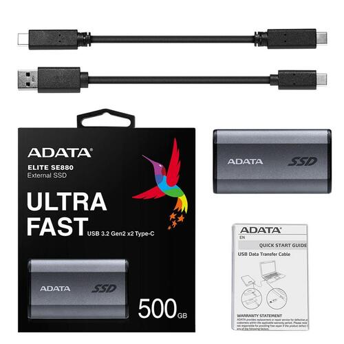 Ekstern harddisk Adata SE880 2,5" 500 GB SSD