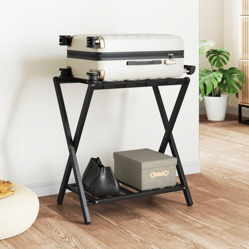 Kuffertbænk 68x38x58 cm bambus sort