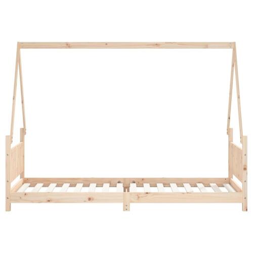 Sengeramme til juniorseng 80x200 cm massivt fyrretræ