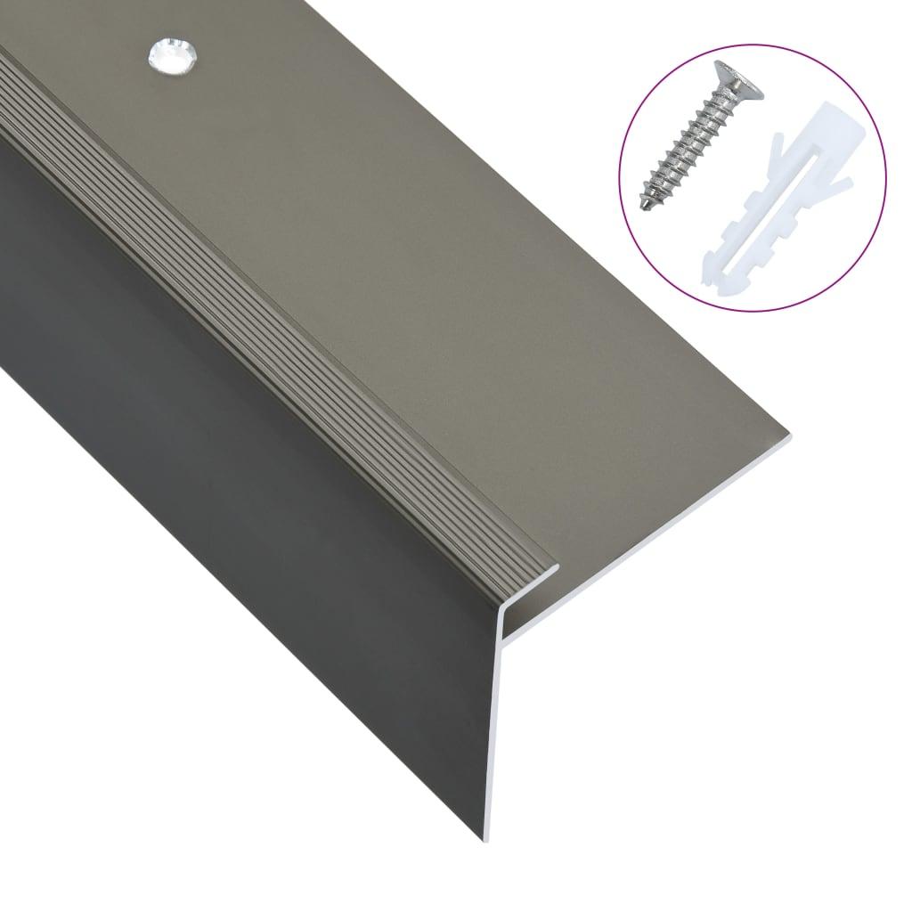 15 stk. trappelister F-facon 90 cm aluminium brun
