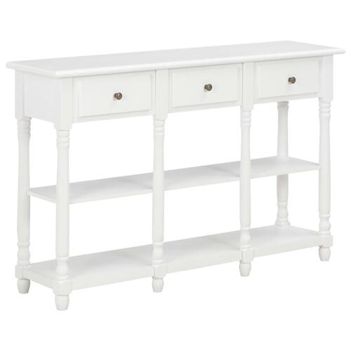 Konsolbord 110x30x76 cm konstrueret træ hvid