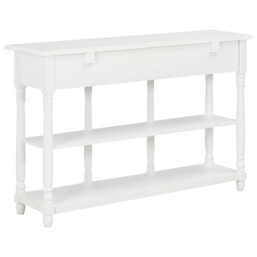 Konsolbord 110x30x76 cm konstrueret træ hvid