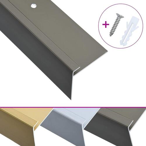 15 stk. trappelister F-facon 134 cm aluminium brun