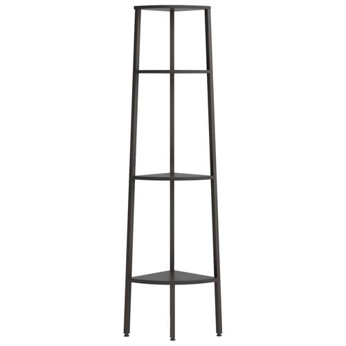 Stigereol med 4 hylder 45,5x31,5x150 cm sort