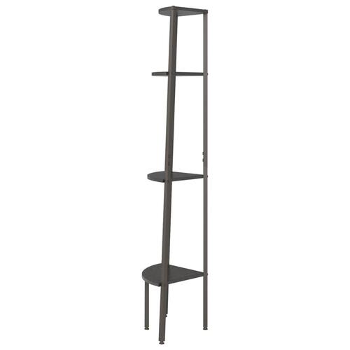 Stigereol med 4 hylder 45,5x31,5x150 cm sort