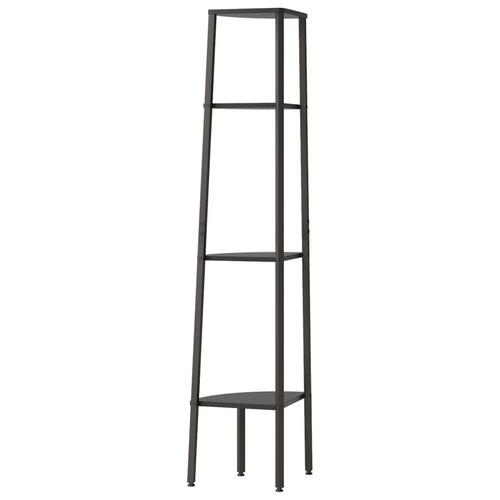 Stigereol med 4 hylder 45,5x31,5x150 cm sort