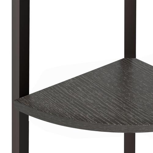 Stigereol med 4 hylder 45,5x31,5x150 cm sort