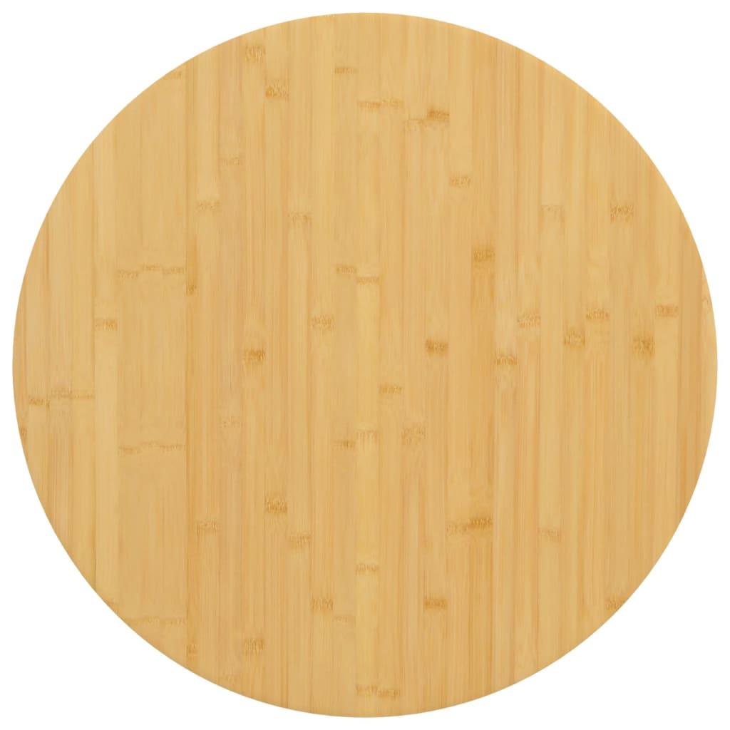 Bordplade Ø80x2,5 cm bambus