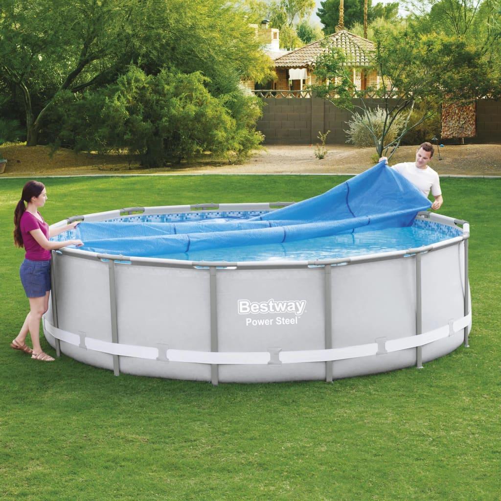 Bestway solopvarmet poolovertræk Flowclear 427 cm