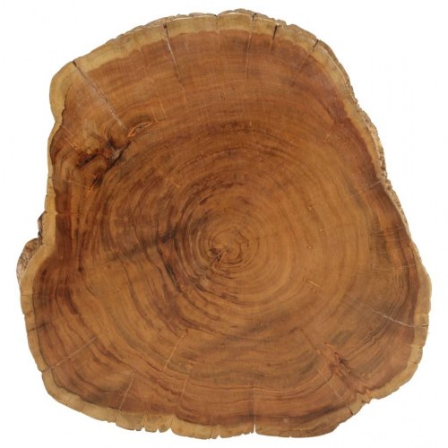 Sofabord i massivt akacietræ med hjul - 60 × 55 × 25 cm