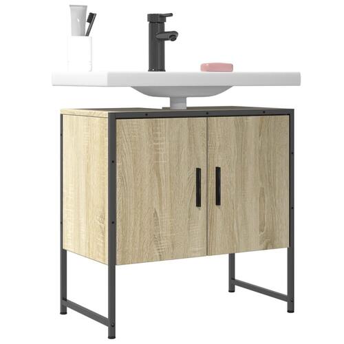 Underskab til håndvask 60x33x60 cm konstrueret træ sonoma-eg