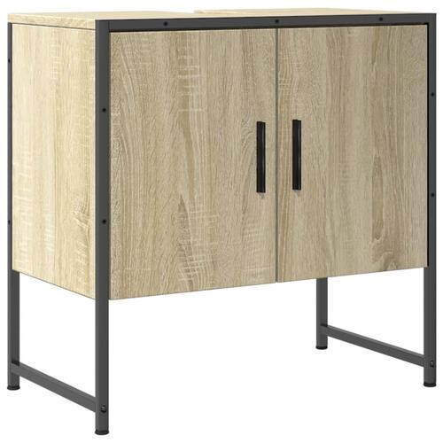 Underskab til håndvask 60x33x60 cm konstrueret træ sonoma-eg