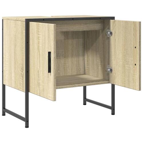 Underskab til håndvask 60x33x60 cm konstrueret træ sonoma-eg