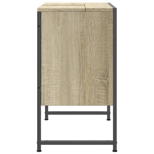 Underskab til håndvask 60x33x60 cm konstrueret træ sonoma-eg