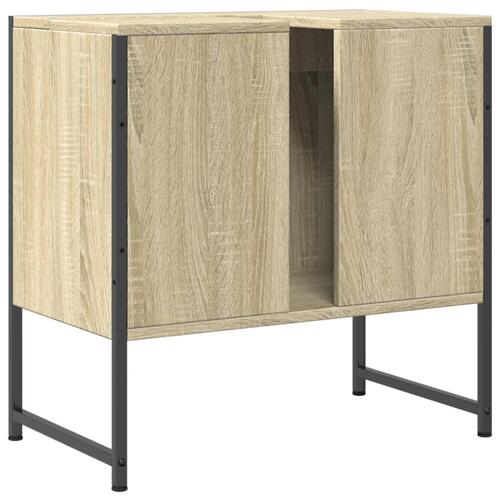 Underskab til håndvask 60x33x60 cm konstrueret træ sonoma-eg