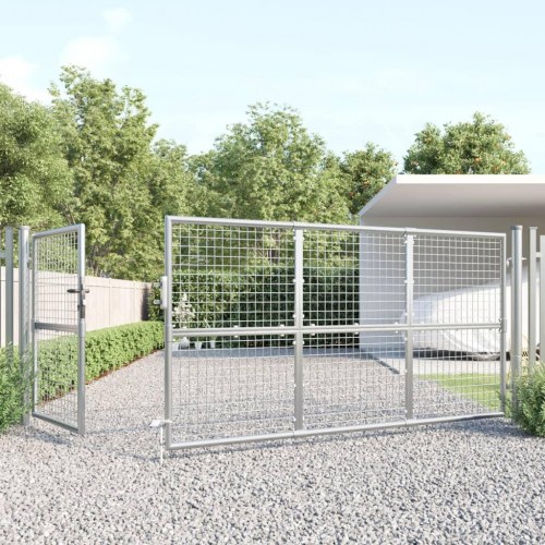 Havelåge i net - galvaniseret stål, sølv 350 × 125 cm