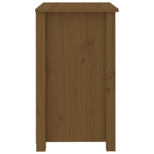 Sengeborde 2 stk. 50x35x61,5 cm massivt fyrretræ gyldenbrun
