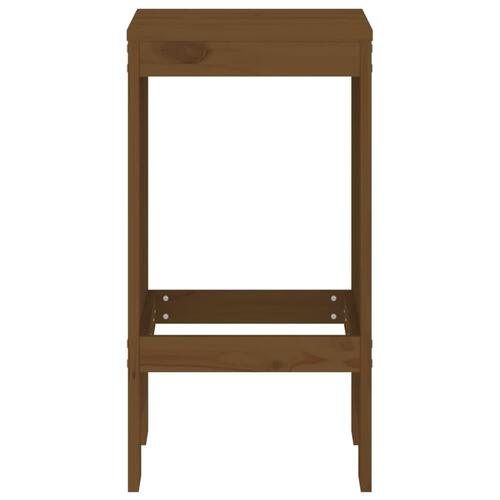 Barstole 2 stk. 40x36x75 cm massivt fyrretræ gyldenbrun
