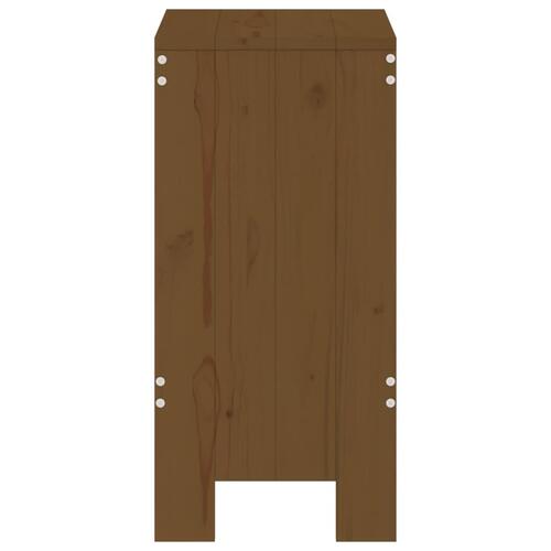 Barstole 2 stk. 40x36x75 cm massivt fyrretræ gyldenbrun