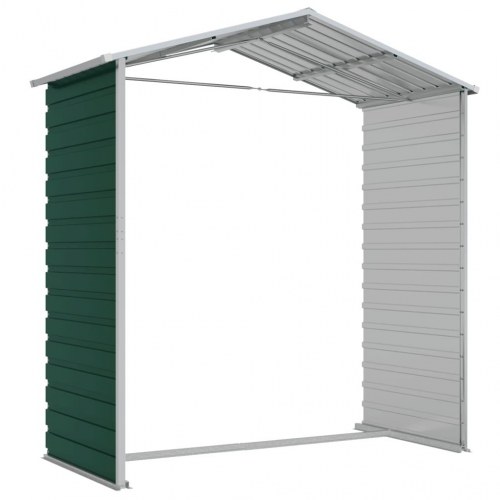 Haveskur 191 × 130 × 198 cm i galvaniseret stål - grøn