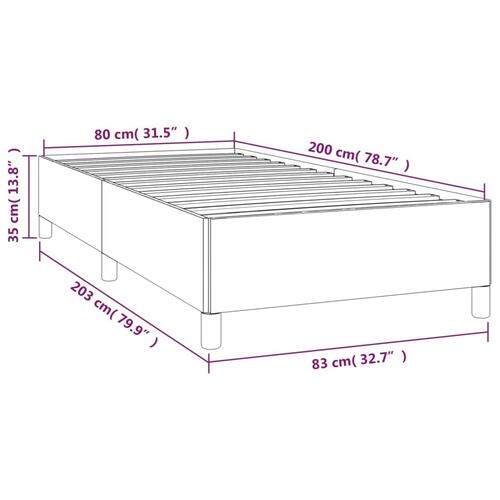 Sengeramme 80x200 cm fløjl pink