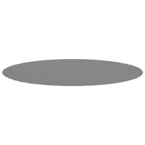 Poolunderlag Ø366 cm i polyester-geotekstil - lysegrå