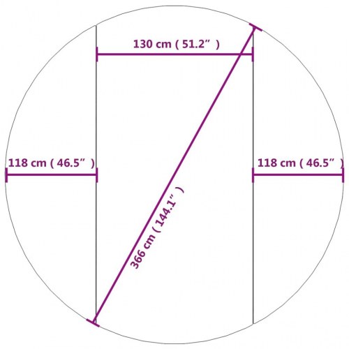 Poolunderlag Ø366 cm i polyester-geotekstil - lysegrå