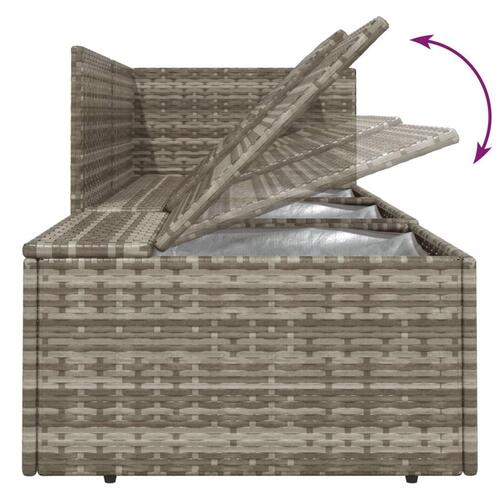 Loungesæt til haven 6 dele med hynder polyrattan grå